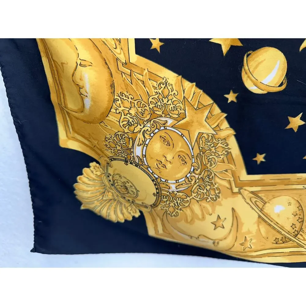Loris Azzaro Paris Square Vintage 90's Silk Poly Scarf 34